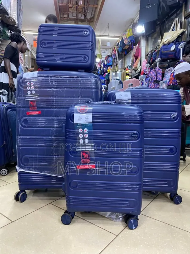 4pcs Travel Suitcase Set – Strong Stylish Kwanjula Cases (Blue)