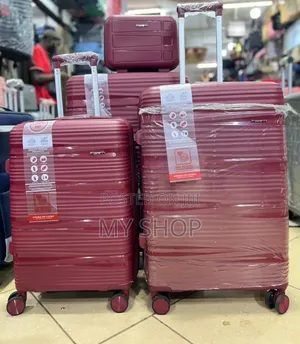 Fashionable Travel Suitcases Set – For Kwanjula Vacations (Maroon)