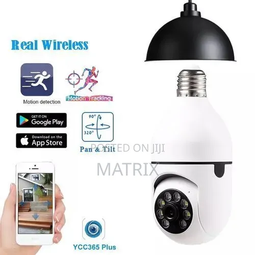Wireless Ip Wifi Panoramic Security CCTV Bulb Camera 1080p E27ptz