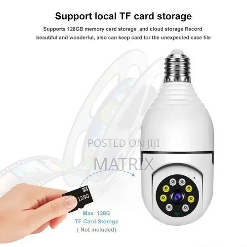Wireless Ip Wifi Panoramic Security CCTV Bulb Camera 1080p E27ptz