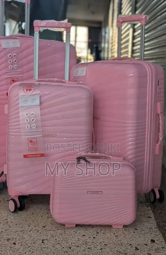 Elegant 4pcs Suitcase Set for Pregnant Women Baby Shopping (Pink)
