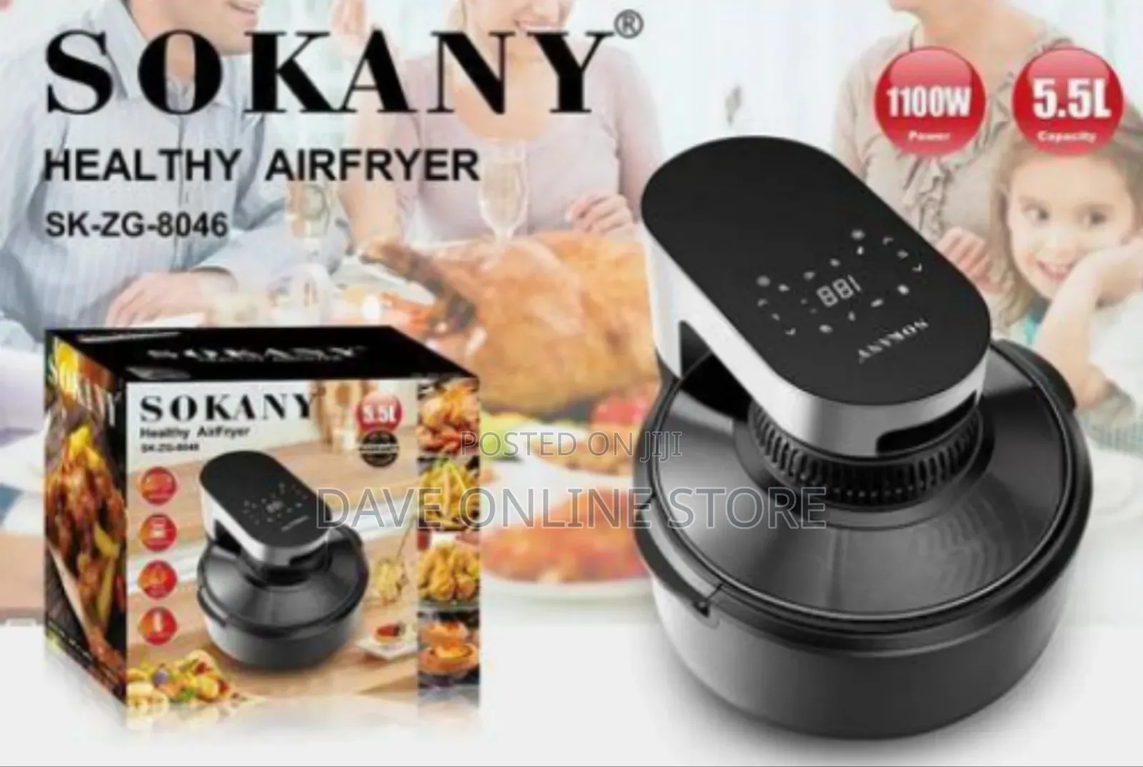 Sokany 5.5 Liters Air Fryer