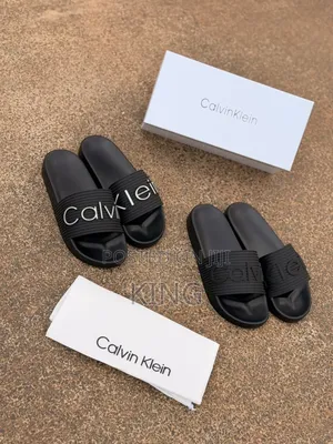 Calvin Klein Jeans Triple Black Slides.