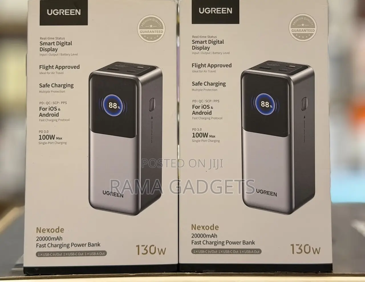 Ugreen Nexode 20000mah 130w Fast Charging Power Bank.