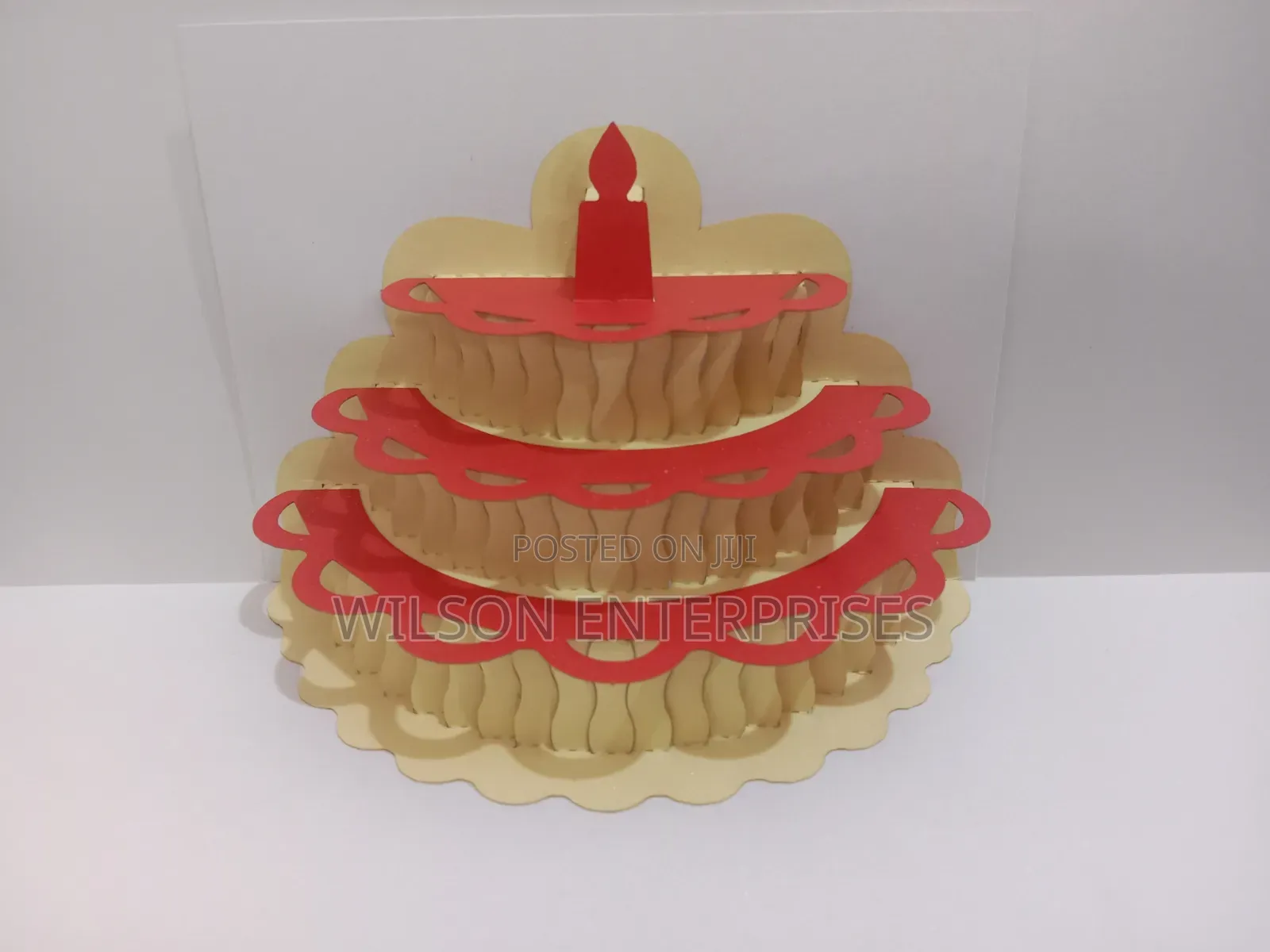 Handmade 3d Pop-Up (Layered Cake) Greeting Card