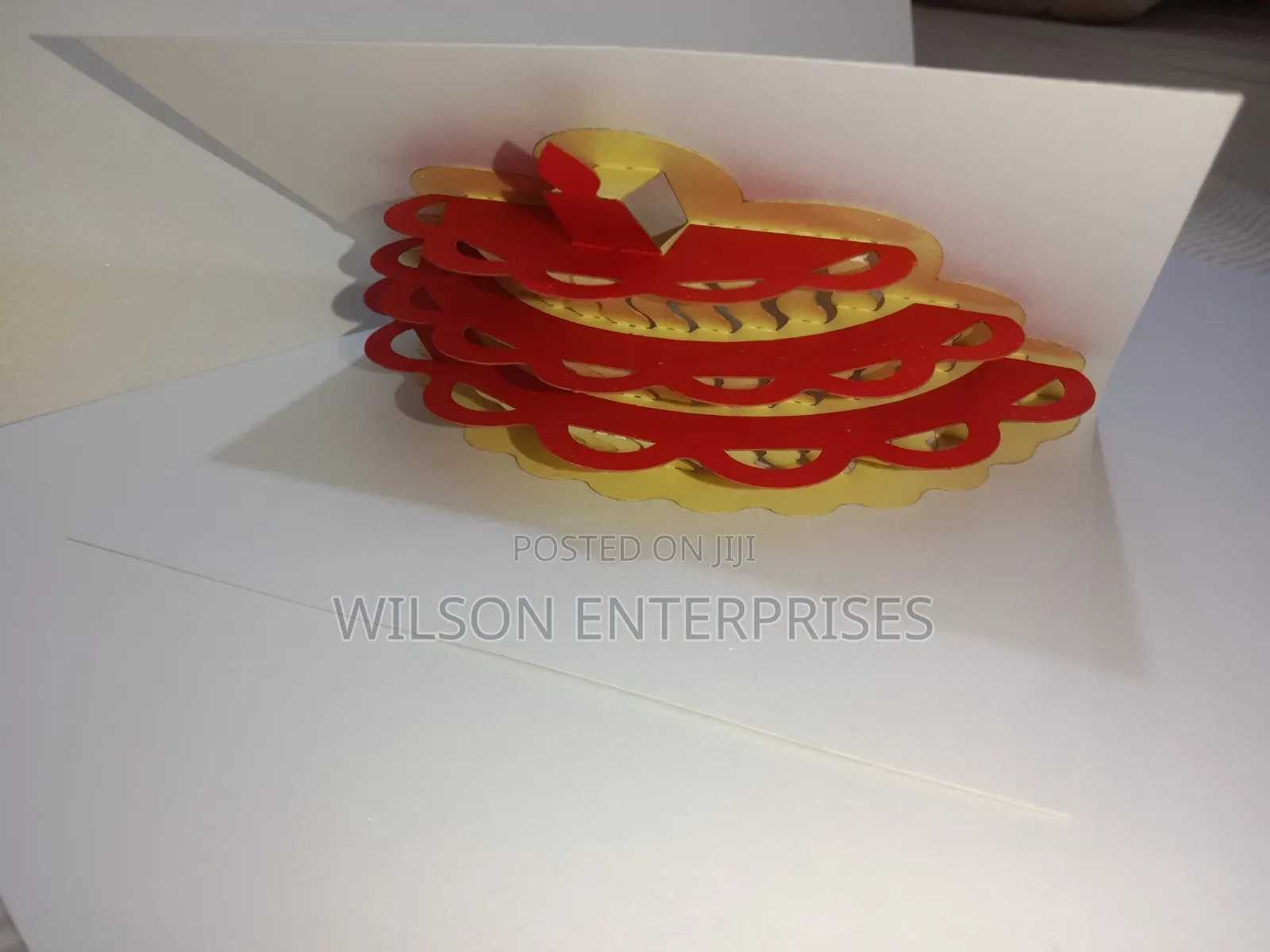 Handmade 3d Pop-Up (Layered Cake) Greeting Card