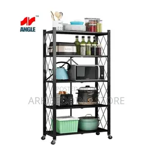 5-Tier Perforated Metal Shelf Unit