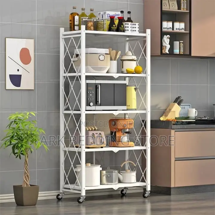 Foldable Kitchen Storage Trolley