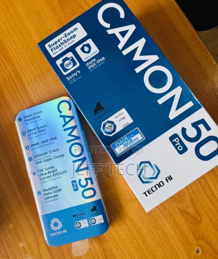 New Tecno Camon 50 Pro 256 GB Silver