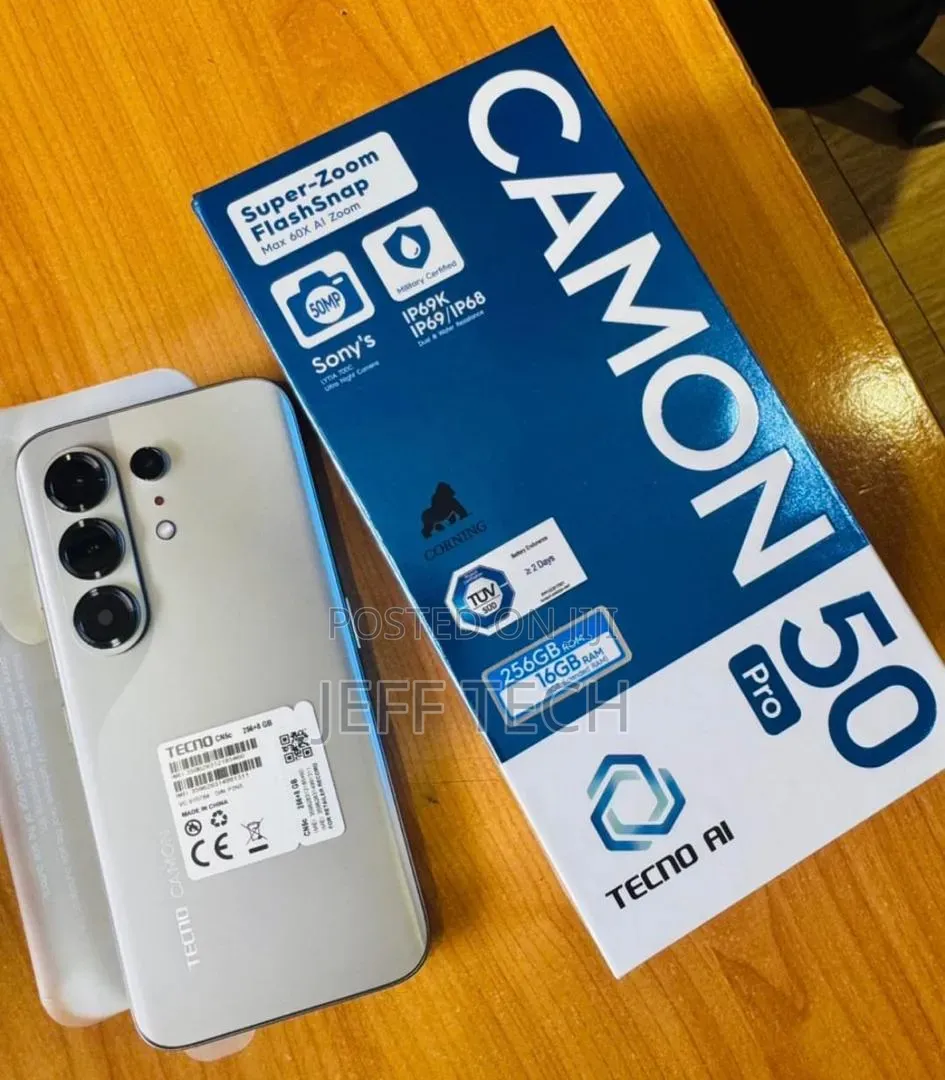 New Tecno Camon 50 Pro 256 GB Silver
