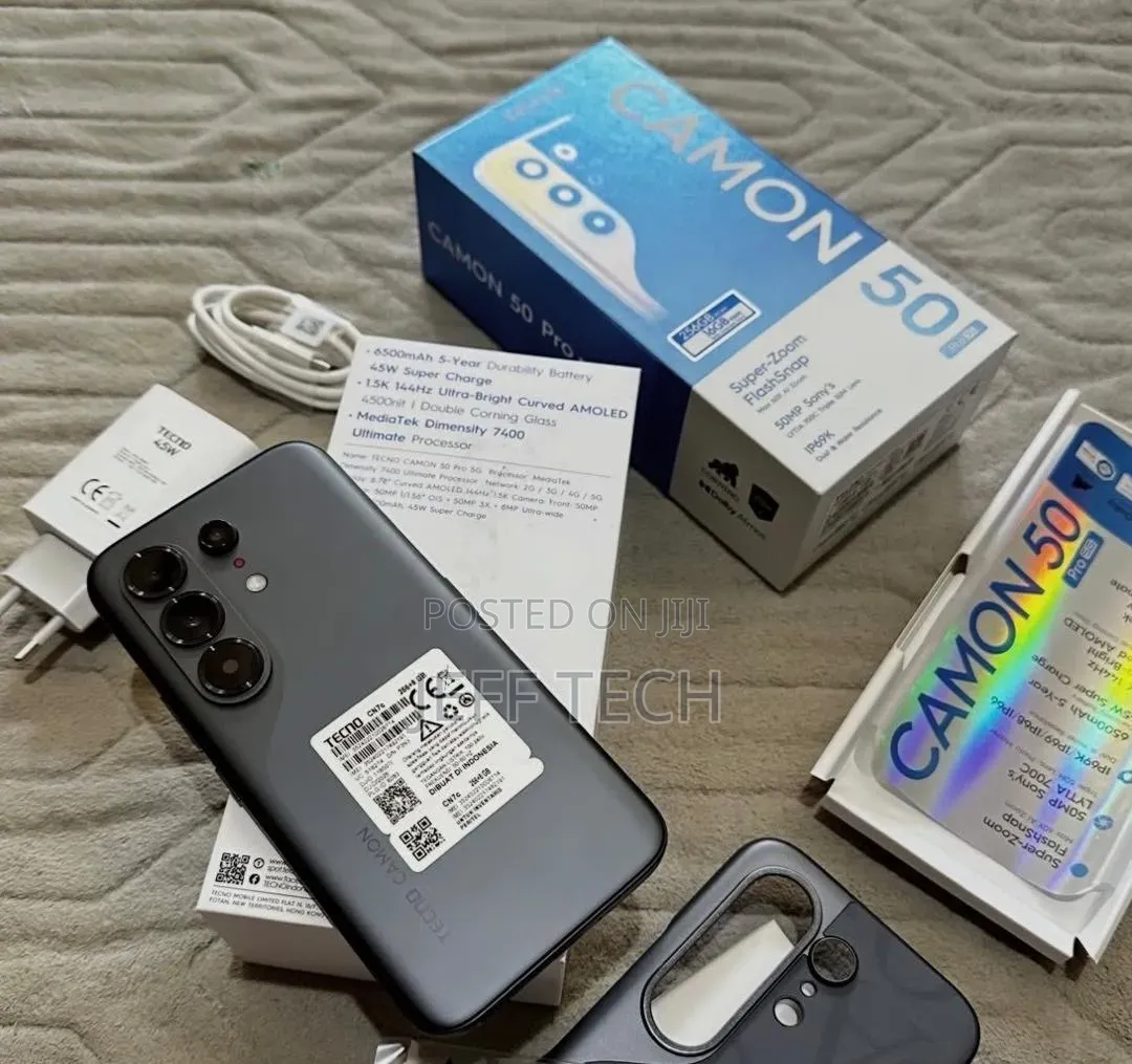 New Tecno Camon 50 Pro 256 GB Black
