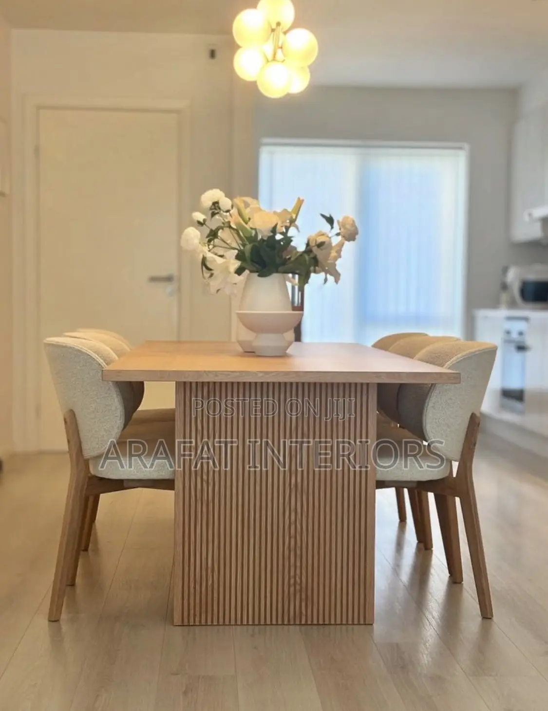 Fluted Beauty | Natural Oak Dining Set