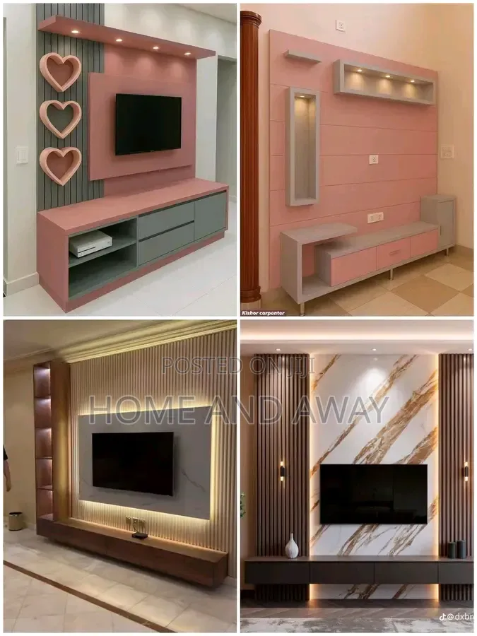 Beautiful Simple Wall Unit Tv Stands 1,500,000/- In Any Colour/Design