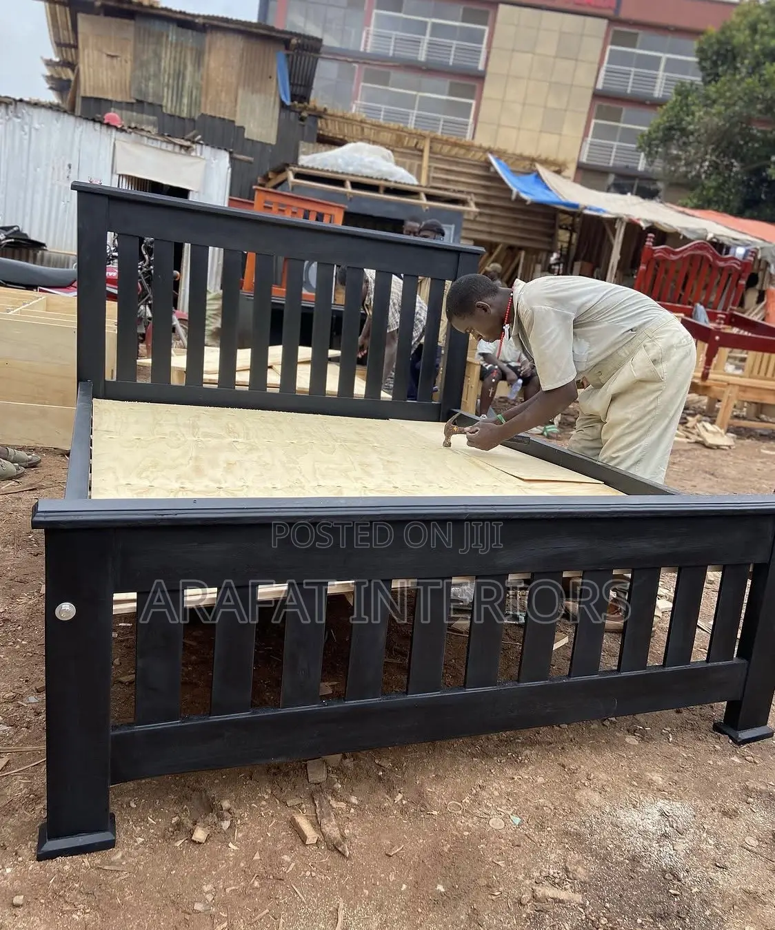 5by6 Oslo Black Panel Bed