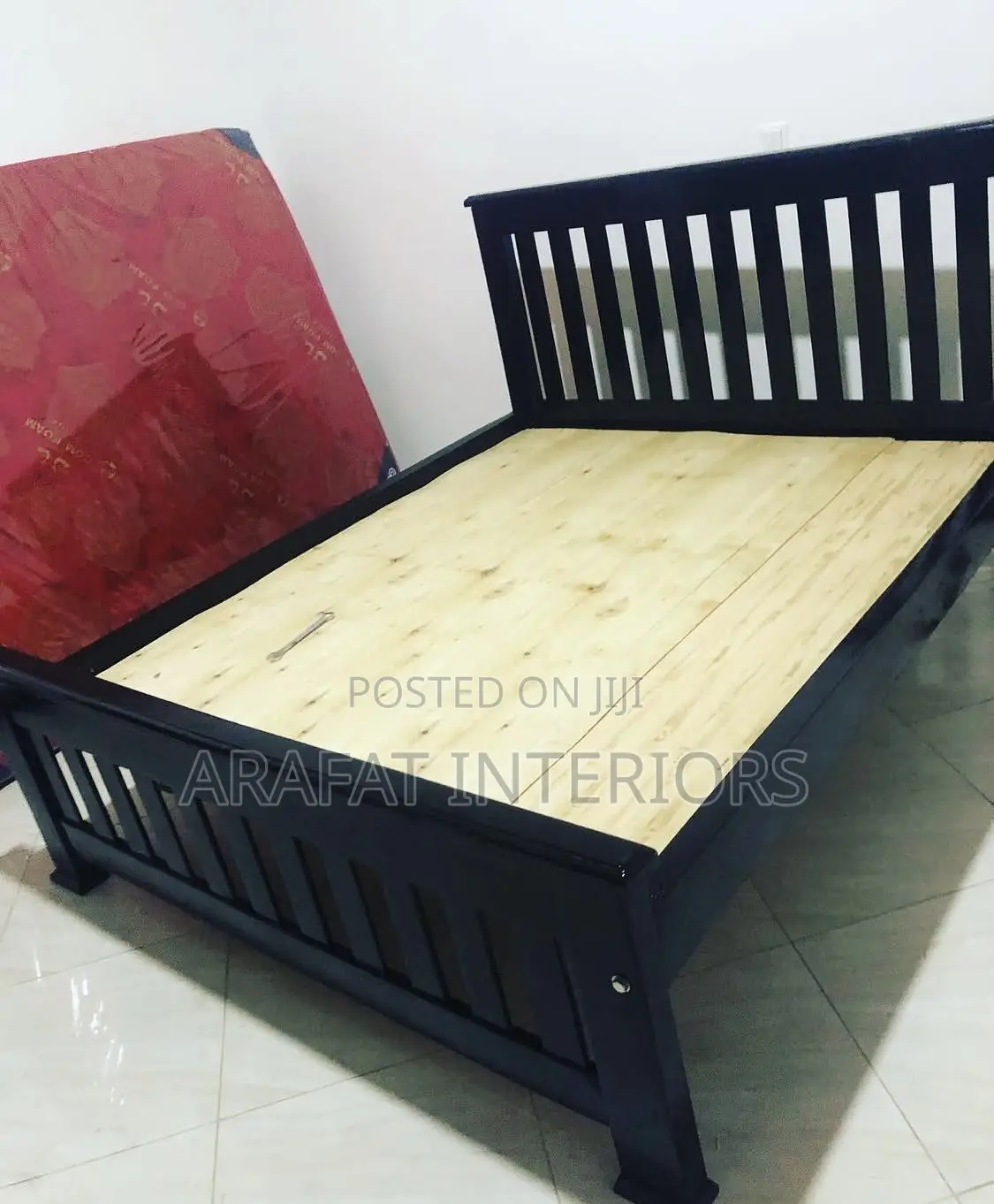 5by6 Bold Matte Black Barcode Bed