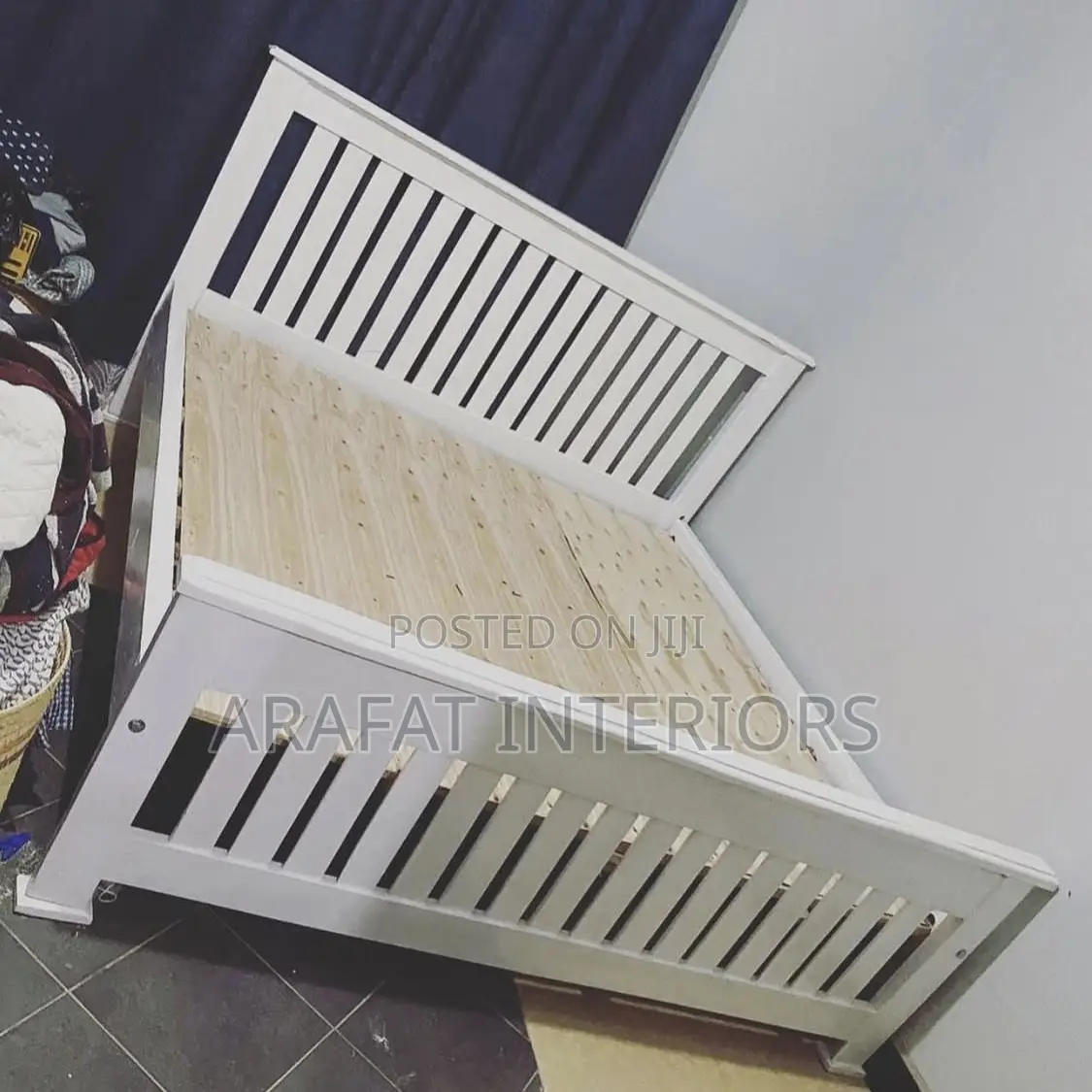 5by6 Classic White Wooden Bed