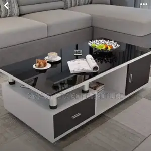 Center Table/Classic Center Table White and Black Colour