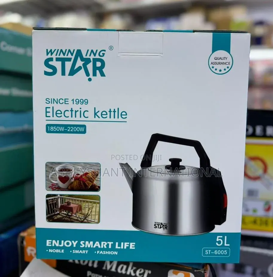 Winning Star St-6005 Stainless Steel Electric Kettle 5-Litre Capacit