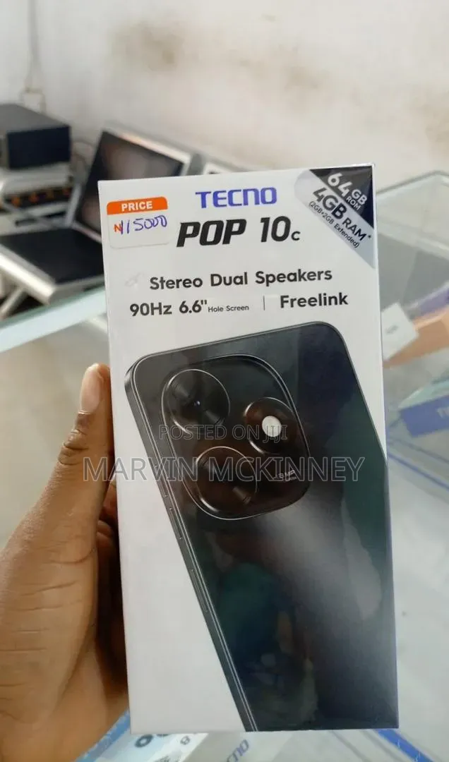 New Tecno Pop 10C 64 GB Black