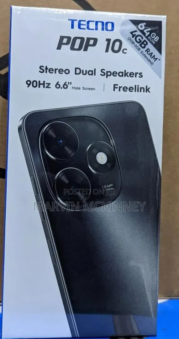 New Tecno Pop 10C 64 GB Black