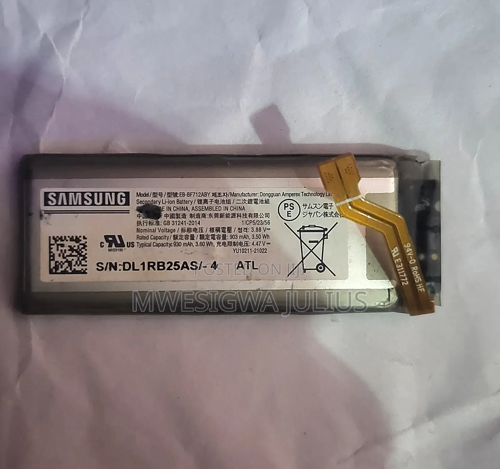 Genuine Original Samsung Z Flip 3 Battery-Tested and Working Perfect