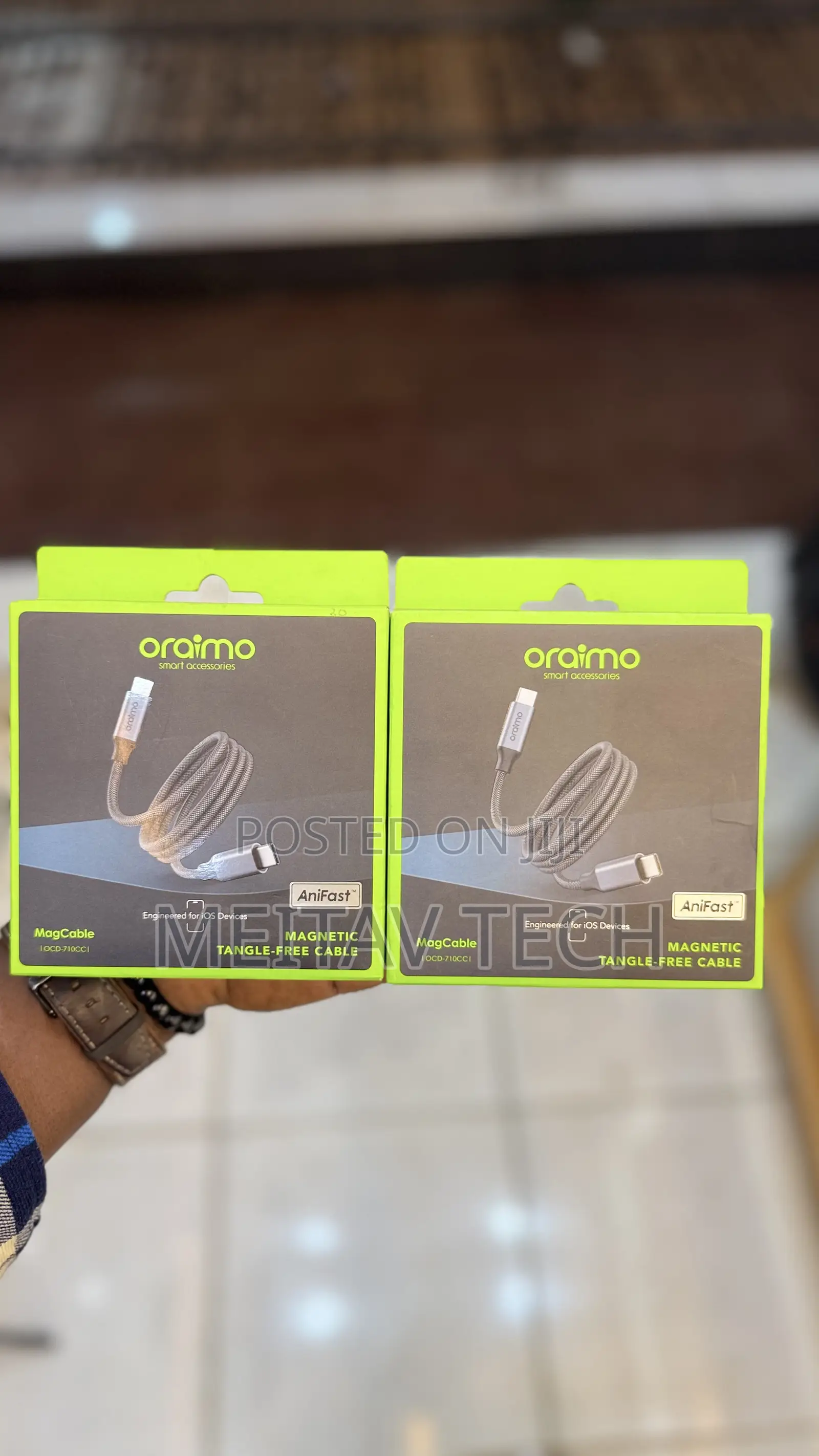 Oraimo Magnetic Tangle Free Cable, Stain Water Resistant C to C
