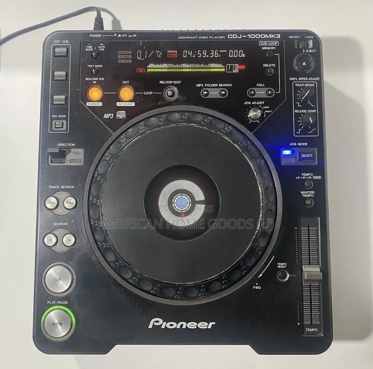 Pioneer CDJ-1000mk3 Pair Dj Cd Player Set Mp3 Hot Cue Vinyl Mode Black