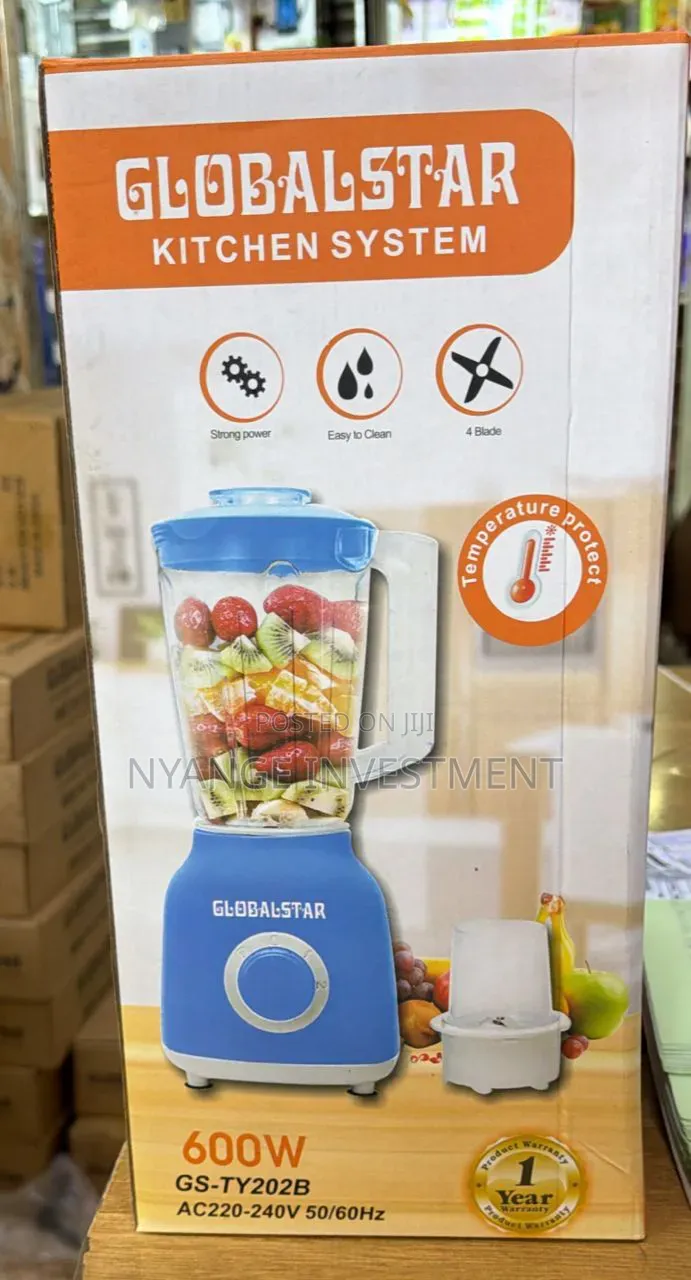 Globalstar Blender With a 1.5-Liter Capacity and a 600w Motor.