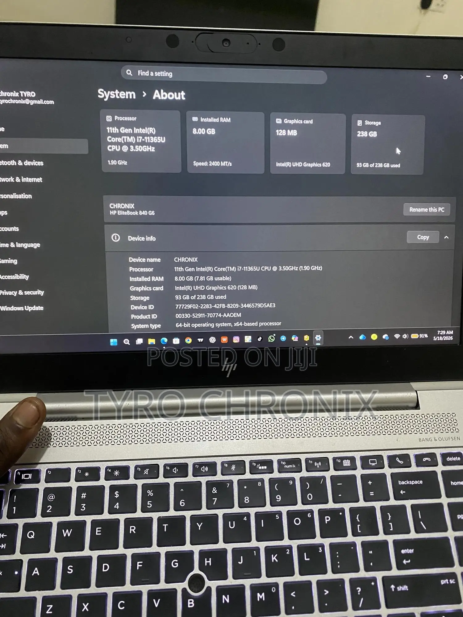 Laptop HP EliteBook 840 G3 8GB Intel Core i7 SSD 256GB
