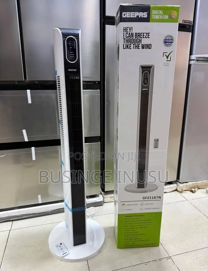 Brand New Geepas Tower Fan Available