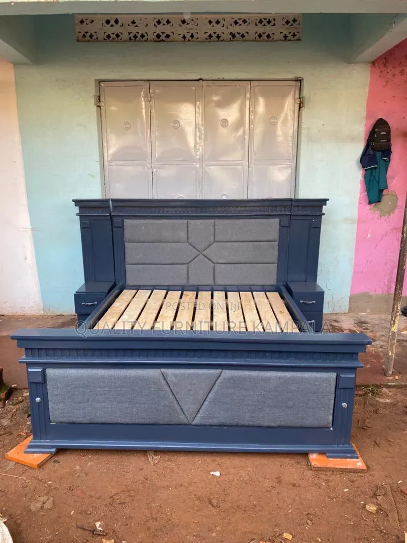 5ft X 6f -Modern Dark Wooden Double Bed Frame - Solid Wood