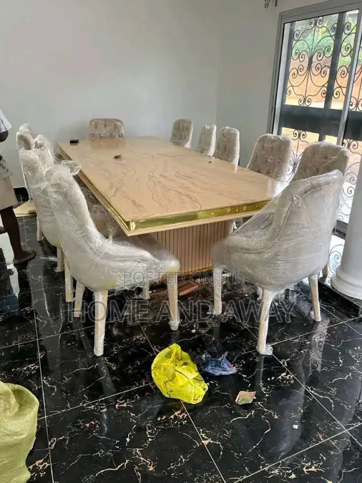 8 Seaters Velvet Chairs Dining Table Sets From 2,220,000/- Any Colour