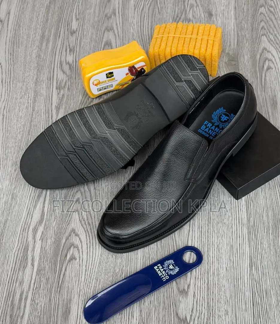 Franco Pure Leather Black Loafer