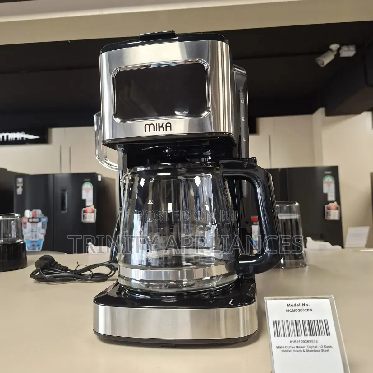 Mika 12 Cup Digital Coffee Maker McMd2002bs