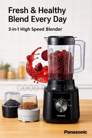 Panasonic Mx-Cp3121 2-in-1 Blender and Grinder in Black.