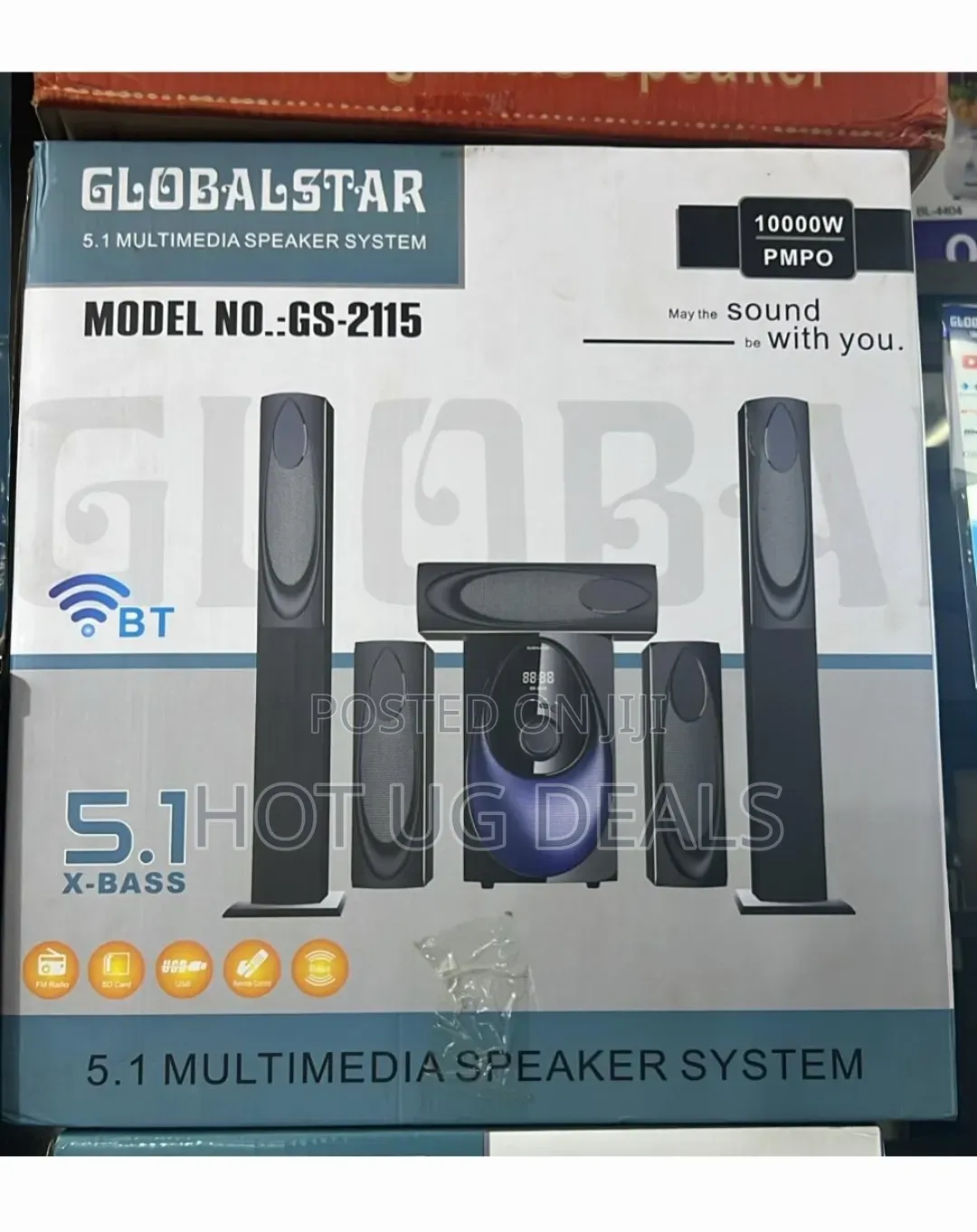 Globalstar Gs-2115 5.1 Multimedia Speaker System With Bluetooth,Fm