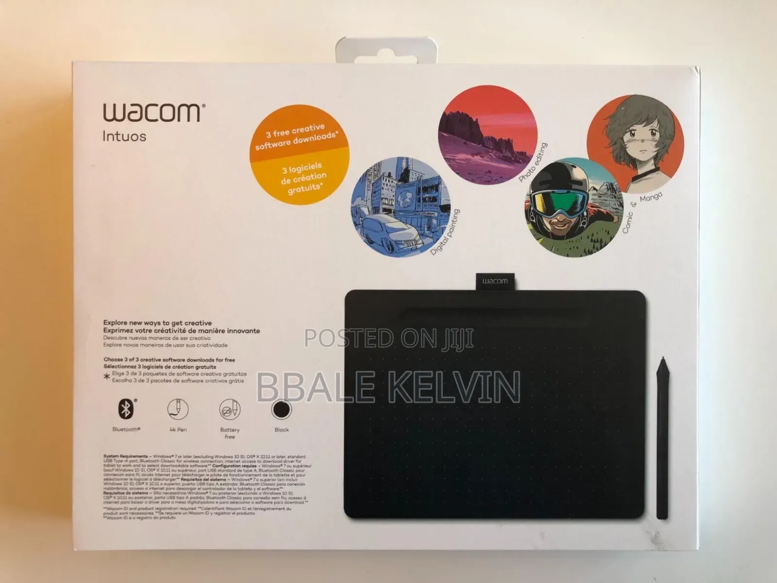 Wacom Intuos Bluetooth Wireless Graphics Drawing Tablet Medium