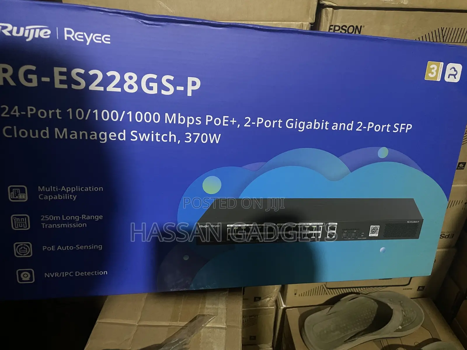 Rg-Es228gs-P 28-Port Gigabit , Poe Switch – 24 Poe+ Ports, 370w Power