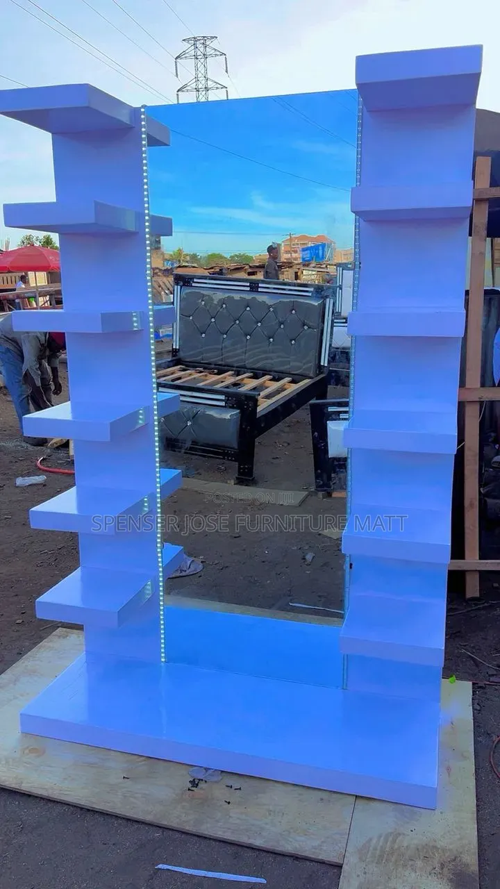Twe in One Dressing Mirror/Shoe Rack With Led