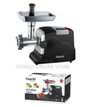 Saachi Meat Grinder With 3 Metal Cutting Plates for Sausages Kibbeh