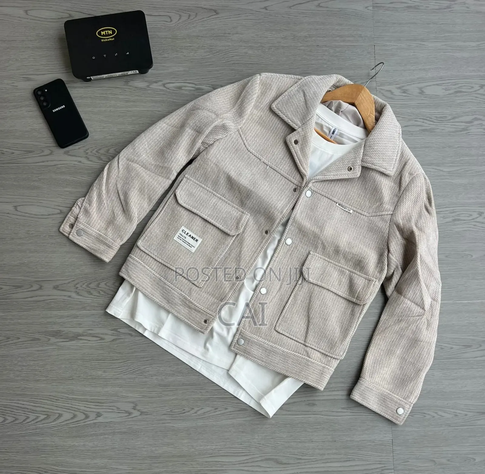 Casual Textured Jackets. Neutral Colours