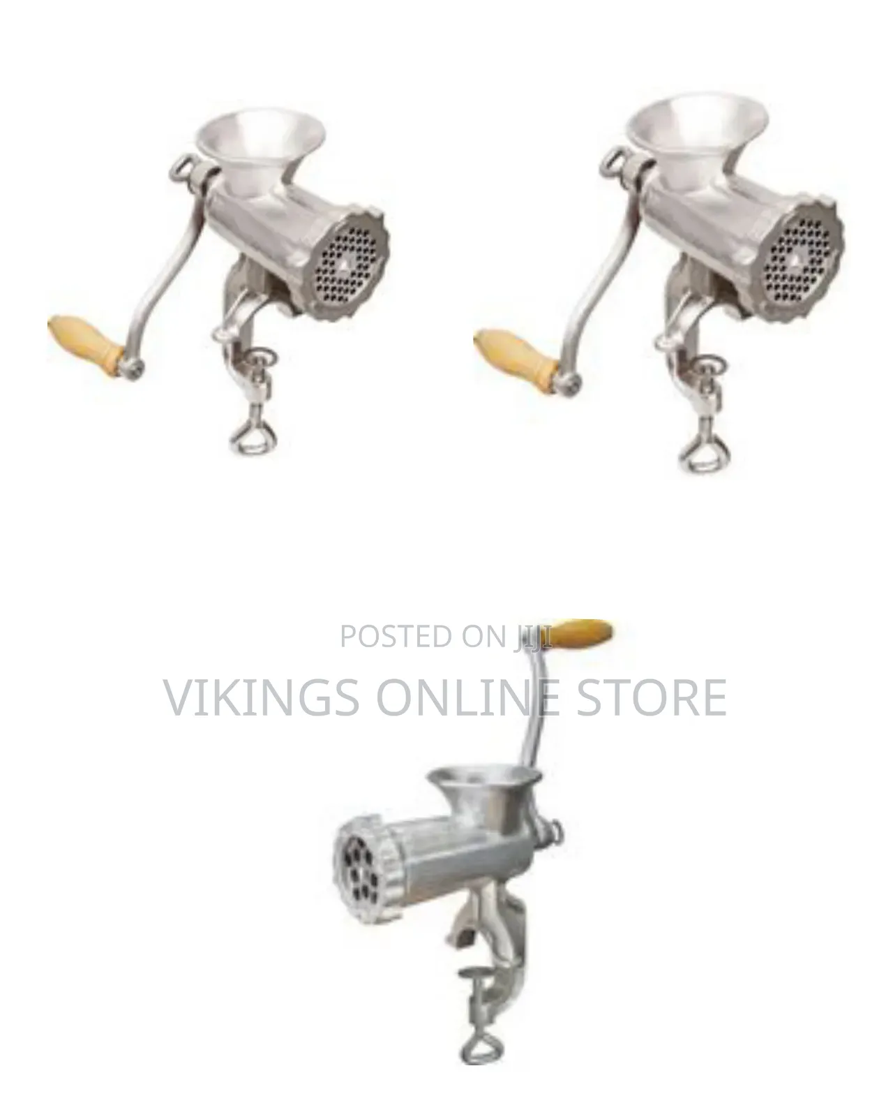 Cast Iron Manual Meat Mincer - Sliver, No:8