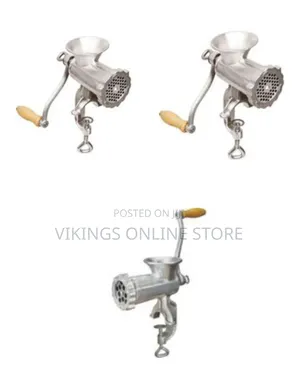 Cast Iron Manual Meat Mincer - Sliver, No:8
