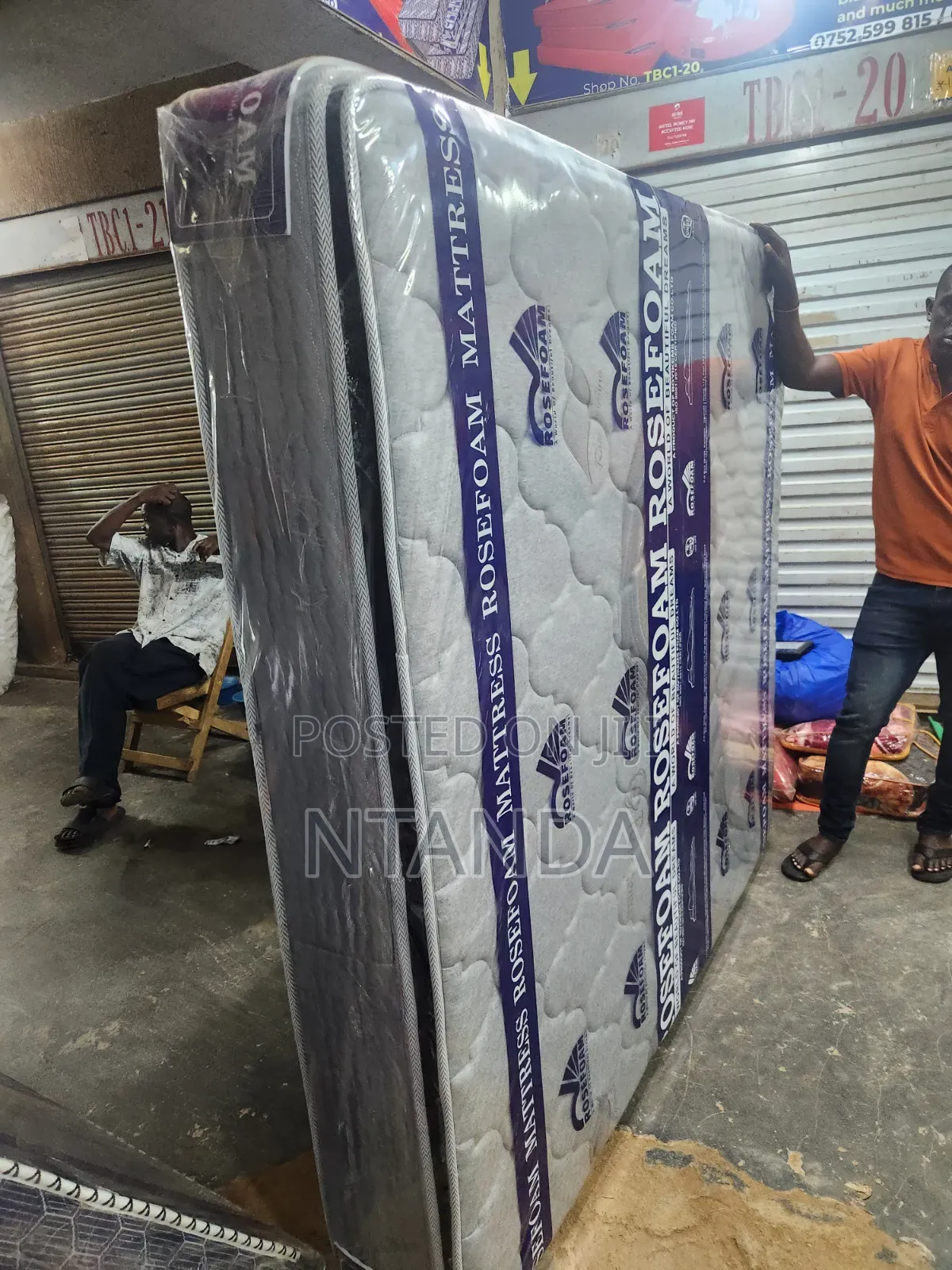 6x6,10 Inches Spring Mattress Rose Foam.