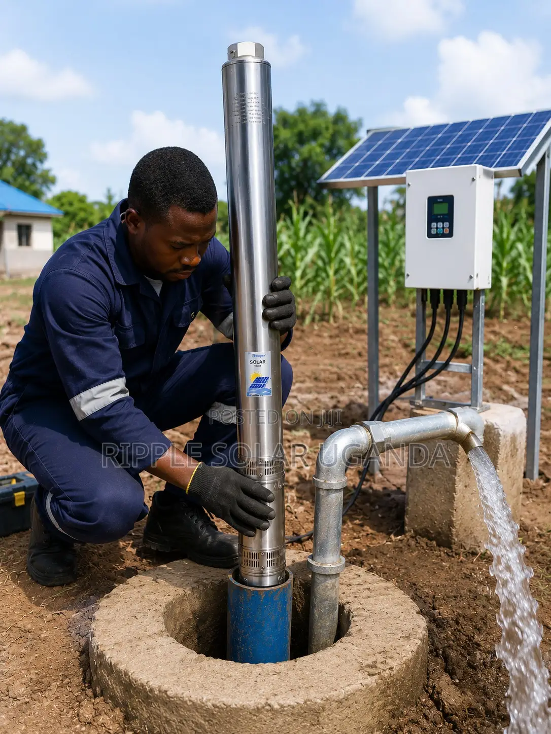 4000w Solar Borehole Pump 280m Head Deep Well Pump