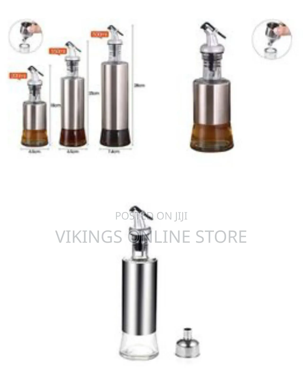350ml Glass Vinegar Cooking Oil Dispenser Sauce Sprayer Bottle