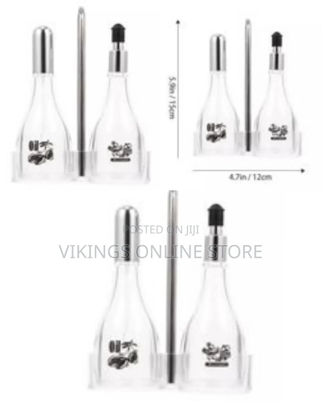 2 Pcs Acrylic Vinegar Oil Dispenser Sauce Sprayer Bottle Set