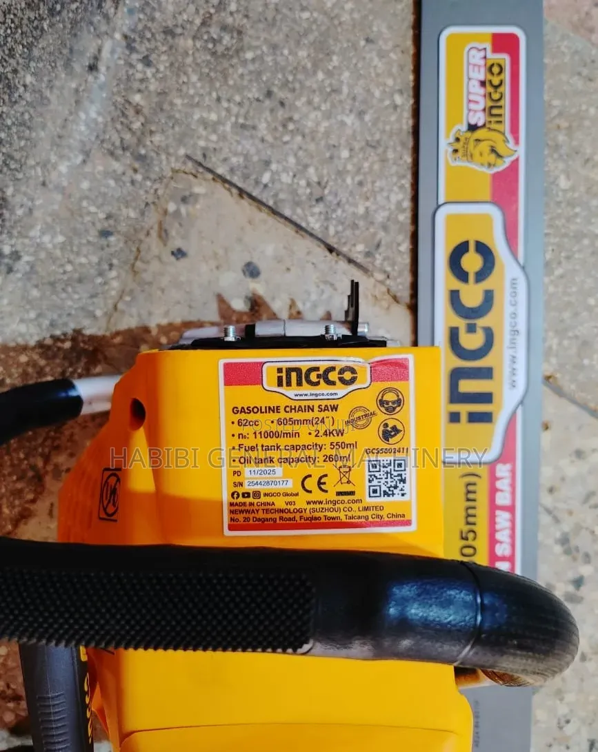 24 Inches 2 Stroke Gasoline/Petrol Powered Quality Ingco Chainsaws