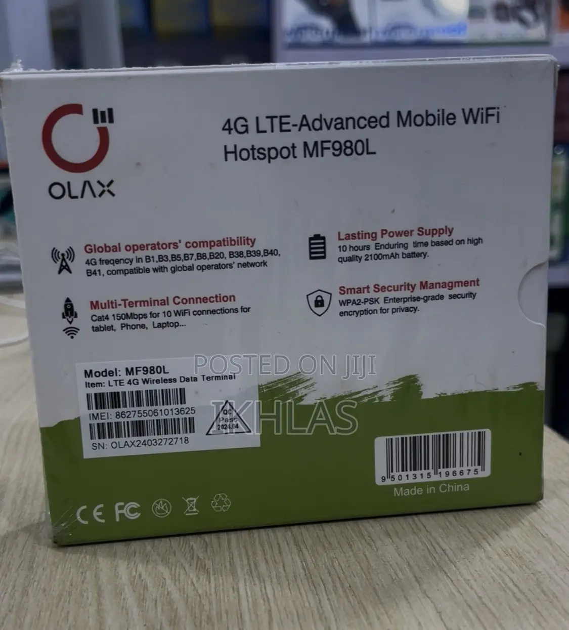 Olax Lte 4g Mifi Mf980l