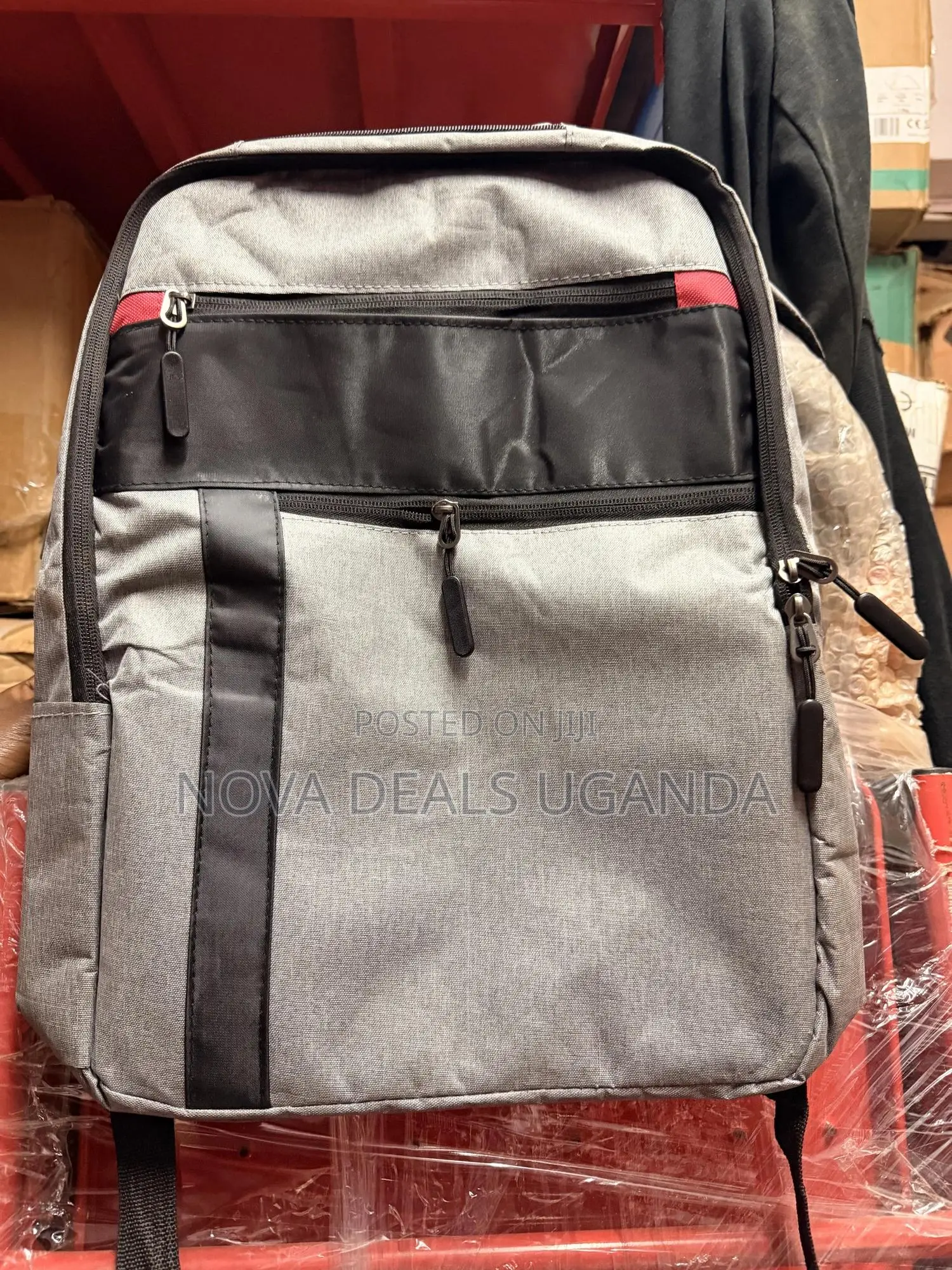 Gray Backpack Stylish Multipurpose School Travel Bag